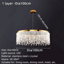 GobekUsa Crystal Waterfall Chandelier for Foyer Dining Room Hotel Home Decor