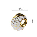 GobekUsa Golden Ceramic Vase for Wedding and Home Decor