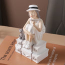 GobekUsa Kawaii Girl Figurine Sculpture for Room Decor and Desk Accessories