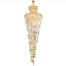 GobekUsa LED Rotating Staircase Chandelier for Luxurious Duplex Living & Villa Décor