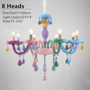 GobekUsa Crystal Chandelier: Modern Macaron Color Children Room Luminaire