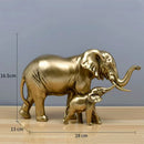 GobekUsa Elephant Art Decor 2pcs Lucky Elephant Sculpture for Home Living Room Decor
