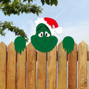 GobekUsa Christmas Door Frame Decor Set - Festive Wooden Xmas Pendants & Merry Santa Claus Stickers