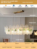 GobekUsa Glass Dining Room Chandelier: Retro French Style for Living & Master Bedroom