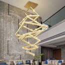 GobekUsa Crystal Chandelier: Elegant Living Room & Stair Pendant Light