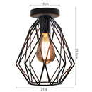 GobekUsa Industrial LED Ceiling Light: Modern Retro Loft Plafonniers for Living Room Kitchen Cage Home Decor