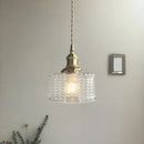 GobekUsa Green Glass LED Hanging Light Fixture Copper Socket Modern Pendant Lamp