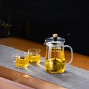 GobekUsa Glass Tea Pot with Infuser, Heat-Resistant Clear Kettle for Herbal Tea, Teaware