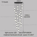 GobekUsa LED Staircase Chandelier Ceiling Living Room Lighting Decoration