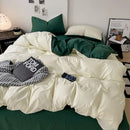 GobekUsa Cotton Bed Sets Comforter Cover Set with Corner Ties