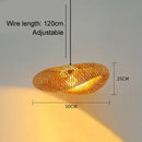 GobekUsa Bamboo Pendant Light Hand Woven LED Chandelier for Home Decor