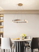 GobekUsa LED Stone Ring Chandelier - Trendy Design for Living & Dining Room