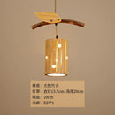 GobekUsa Bamboo Art Chandelier: Retro Korean Living Room Lights for Tea House & Restaurant