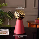GobekUsa Gold Hammer Pattern Ceramic Vase: Creative Plant Pot for Table Decoration and Floral Arrangement