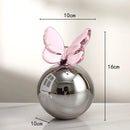 GobekUsa Geometric Butterfly Crystal Ball Home Decor Figurine