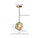 GobekUsa Cracked Glass LED Pendant Light for Cafe Bar Kitchen Living Room