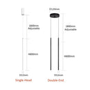 GobekUsa Black Slim 50cm 60cm LED Pendant Lamp for Restaurant Bar, Nordic Minimalist Style