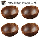 GobekUsa Coconut Bowl Set with Wooden Spoon: Natural Handmade Tableware for Desserts, Fruits, Salads