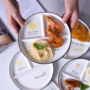 GobekUsa 8" Round Grid Plate - Perfect for Solo Dining or Family Breakfast