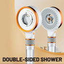 GobekUsa Dual Sided High Pressure Showerhead - 3 Modes, Water Saving
