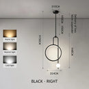 GobekUsa LED Ring Pendant Chandelier for Home Dining Living Bedroom Suspension