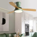 GobekUsa Low Profile Ceiling Fan Light with Black ABS Blades and Control - Indoor Use