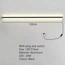 GobekUsa LED Wall Lights Dimming Switch Black Gold White Metal Sconces Bedroom Aisle Lamp