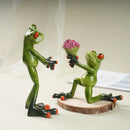 GobekUsa Funny Frog Couple Resin Decor | Wedding Gift | Valentine's Day Ornament