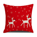 GobekUsa Christmas Cartoon Animal Linen Pillowcase: Deer, Bear, & More for Festive Home Decor