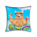 GobekUsa Cute Cat Anime Pillow Case – 45x45cm Cartoon Cushion Cover for Home and Office
