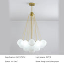 GobekUsa Frosted Glass Ball LED Chandelier in Gold/Black for Dining Room & Bedroom