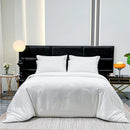 GobekUsa Jacquard Satin Duvet Cover Set - Luxury Solid Soft Quilt Kit