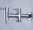 GobekUsa Brass Double Handle Garden Faucet Bibcock - Multipurpose Toilet & Washing Machine Tap