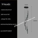 GobekUsa LED Chandelier Stairs Pendant Ceiling Lamp for Hotel Lobby Decor