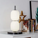 GobekUsa Gourd String Floor Lamp, White Glass Lampshade, Designer Nordic Floor Light