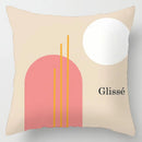 GobekUsa Geometric Leaves Print Cushion Cover for Home Decor and Comfort