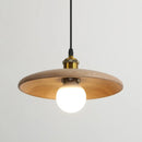 Solid Wood Pendant Light With Three-Color Dimming