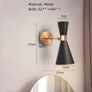 GobekUsa LED Rotatable Wall Lamp Gold Black White Metal Sconce E27 Bulb