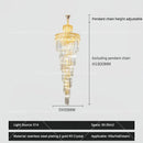 GobekUsa Crystal Stair Long Chandelier - Simple Modern Design for Duplex Villa Living Room