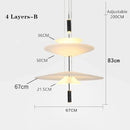 GobekUsa LED Saucer Pendant Light for Home Decor and Living Room