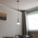 GobekUsa Glass LED Pendant Lamp with Wood Handle - Modern Nordic Hanging Light