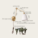 GobekUsa Ceramic LED Wall Lamp with Pull Chain Switch for Stair, Bathroom, Living Room