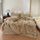 GobekUsa Deluxe Faux Rabbit Fur Bedding Set: Soft Velvet, Plush Warmth for Winter