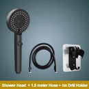 GobekUsa 5-Function Shower Head with Stop Button, 10cm Panel, Silicone Gel Holes