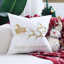 GobekUsa Christmas Tree Embroidered Cushion Cover - Festive Decor Pillow Cover