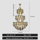 GobekUsa Crystal Hollow Villa Chandelier: Modern Luxury Pendant Light for Living Room and Hotel Lobby
