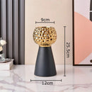 GobekUsa Gold Hammer Pattern Ceramic Vase: Creative Plant Pot for Table Decoration and Floral Arrangement