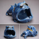 GobekUsa Bulldog Ceramic Ashtray | Desktop Smoking Accessory | Portable Weed Ash Tray