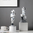 GobekUsa Astronaut Resin Figurines: Modern Space Ornaments for Home Decor and Gift