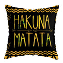 GobekUsa Geometric Deer Print Pillowcase 45x45cm - Yellow Home Decor